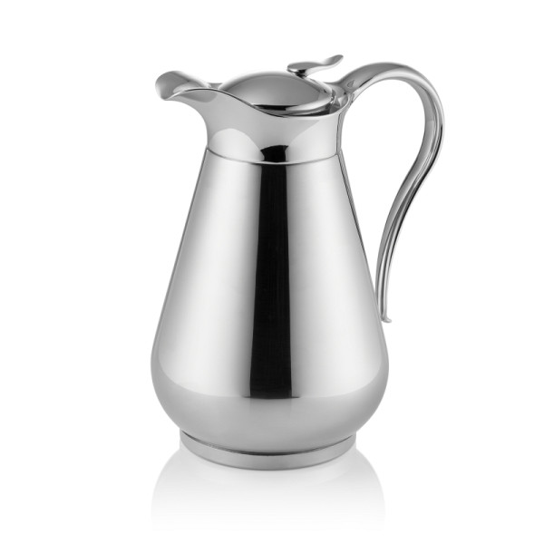 WAS Isolierkanne, 1 L, Ø 13,5 cm, Höhe 19 cm, Chromnickelstahl 18/8, 3816100