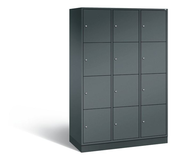C+P XL-Schließfachschrank Intro, 12 Fächer, H1950B1220T490 mm, Anthrazit, 8470-302 S10326