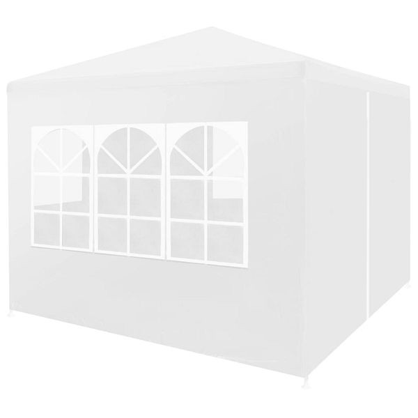 vidaXL Partyzelt 3x3 m Weiß, Material: Polyester: 100%, 45096