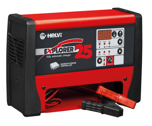 Rapid Professionelles Batterieladegerät der neuesten Generation basierend auf Invertertechnologie, Ladespannung 12/24 V, Ladestrom 25 A, 77 250