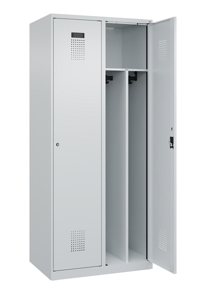 C+P Spind Evolo PLUS, 2 Abteile, 1850x800x500mm, 7035/7035, Verschluss Zylinderschloss, 049000-22F S10040