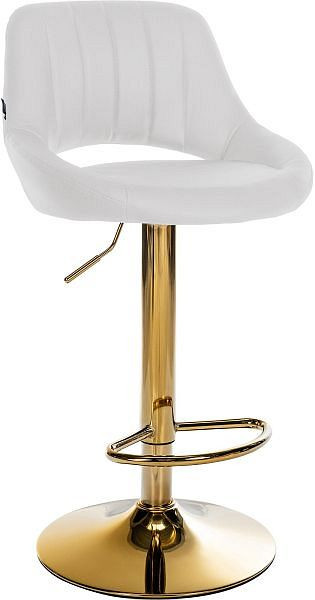 CLP Barhocker Milet Kunstleder gold, weiß, 327391, 4255716376789