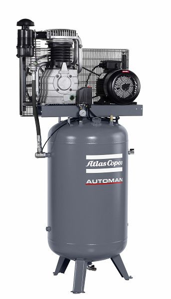 Atlas Copco Kolbenkompressor AC 75-11E 500TS, Keilriemenantrieb, 400V/3Ph/50Hz, Stern-Dreieck-Schalter, ölgeschmiert, luftgekühlt, 500 l, 6250369305