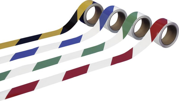 Moedel Warnmarkierung rechtsweisend, PVC-Folie, Grün-Weiß, 50 mm x16,5 m, 54298