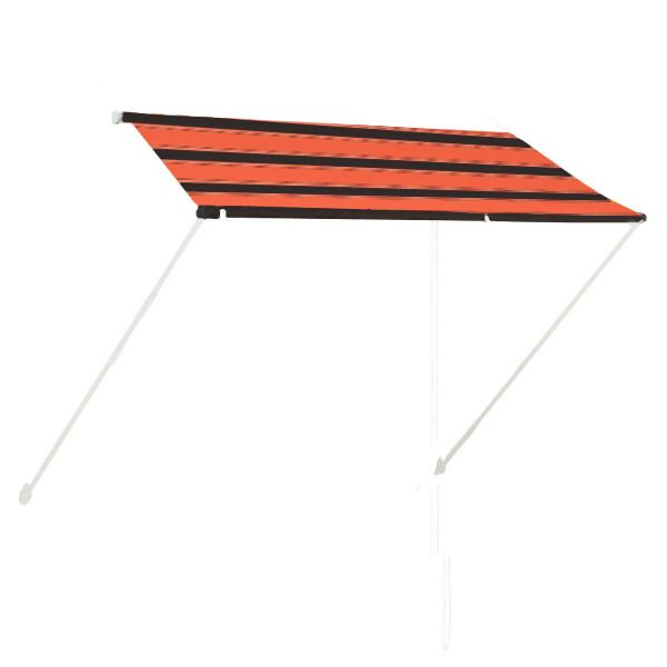 vidaXL Einziehbare Markise 250×150 cm Orange und Braun, 145896