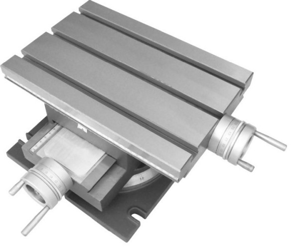 MACK Kreuztisch KT BASIC mit 2 Achsen, 425 x 240 mm, mit Drehplatte, BAS-KT2-425DP