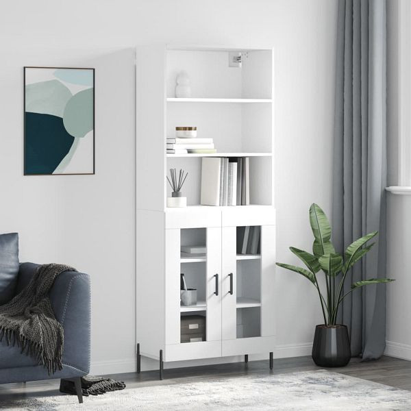 vidaXL Highboard Weiß 69,5x34x180 cm Holzwerkstoff, 3189325