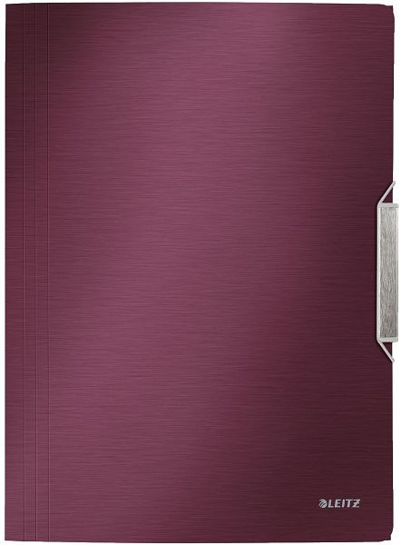 LEITZ 3977 Eckspannermappe Style, A4, PP, granat rot, 3977-00-28