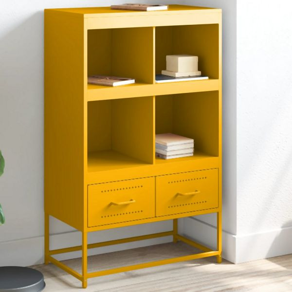 vidaXL Highboard Senfgelb 68x39x111,5 cm Stahl, stilvoll, 846605