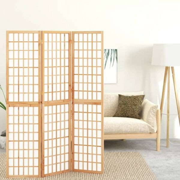 vidaXL 3-tlg. Paravent Japanischer Stil Faltbar 120x170 cm, 352083