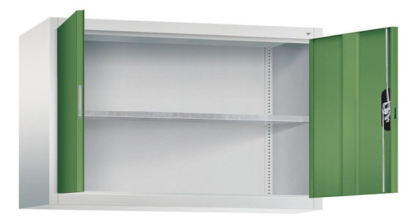 C+P Aufsatzschrank Acurado, H790xB1200xT400mm, Farbe: Lichtgrau / Resedagrün, Muldengriff, 9465-009 S10066