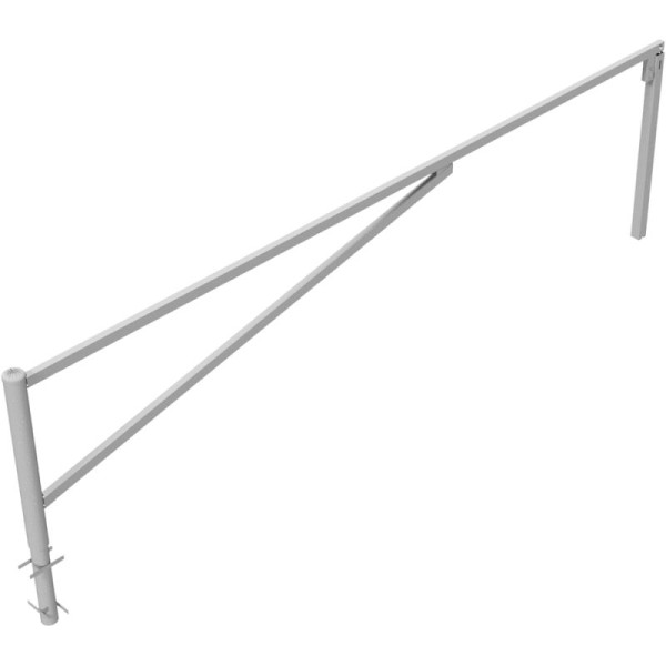 Stein HGS Drehschranke, 4500 mm / ohne Farbe, Profilzylinderschloss verschiedenschließend, zum Einbetonieren, 413.450z