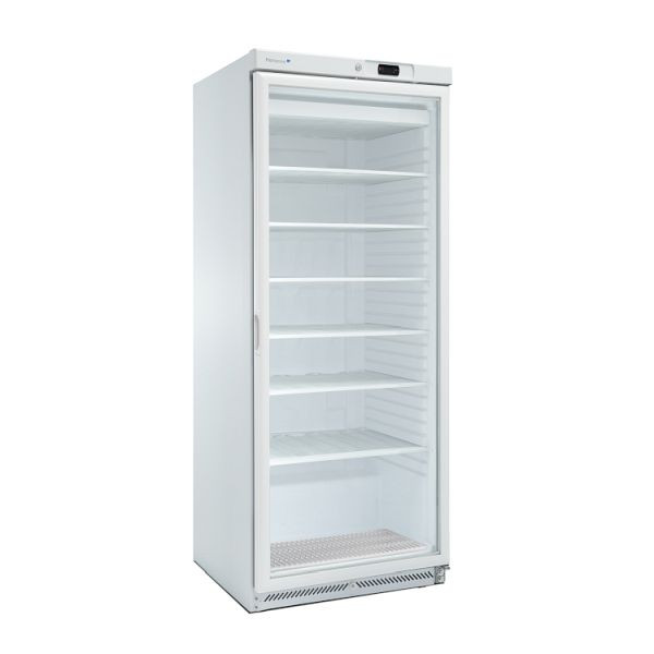 Marecos Gefrierschränk GN 2/1 mit Glastür aus weißem Stahl 600 Serie, 221.107