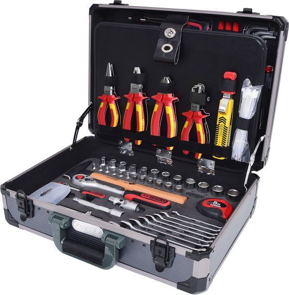 KS Tools 1/4" + 1/2“ Elektriker-Werkzeugkoffer, 128-teilig, 911.0628