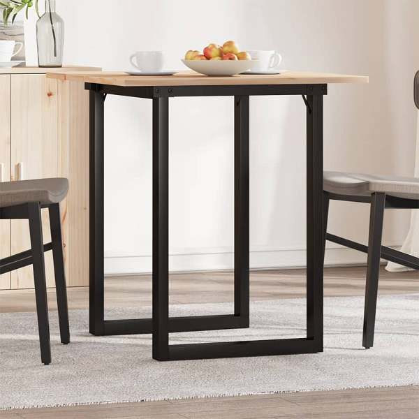 vidaXL Esstisch O-Gestell 60x60x75 cm Massivholz Kiefer und Gusseisen, 3282670