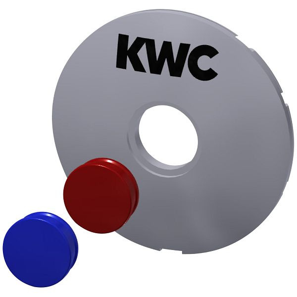 KWC Firmenplakette, weiß, Farbstopfen, 2000104793, 7612982012310