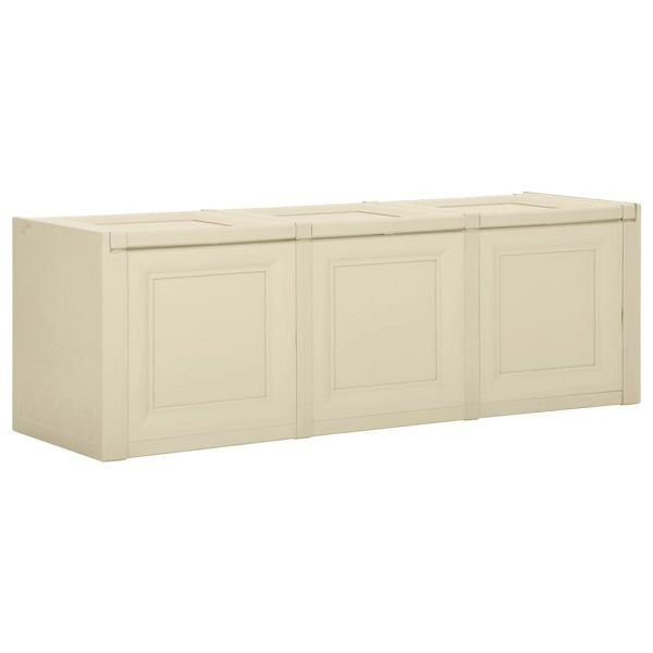 vidaXL Kissenbox Angora-Weiß 125x40x42 cm 130 L, 340616