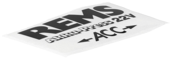 REMS Typenschild Akku-Press 22V, 576130 R, 4039976241595