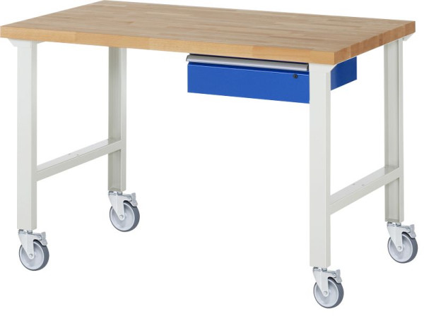 RAU Fahrbare Werkbank 7001A1, 1500x900x1000mm, 4 Lenkrollen, 05-7001A1-159B4S4.11