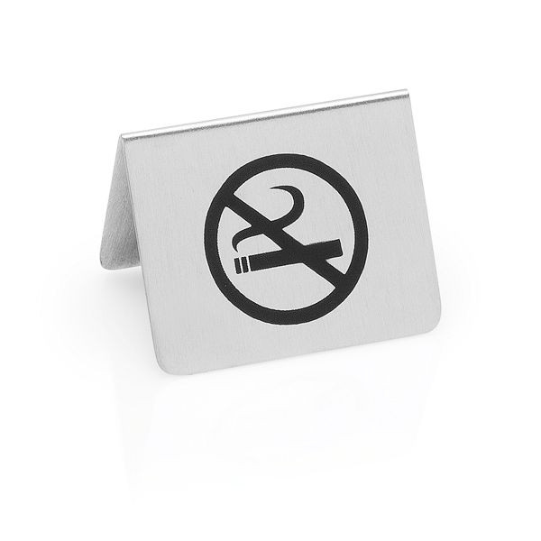 WAS Nichtraucherschild, 5,5 x 5 x 3,5 cm, Chromnickelstahl, VE: 12 Stück, 1432005