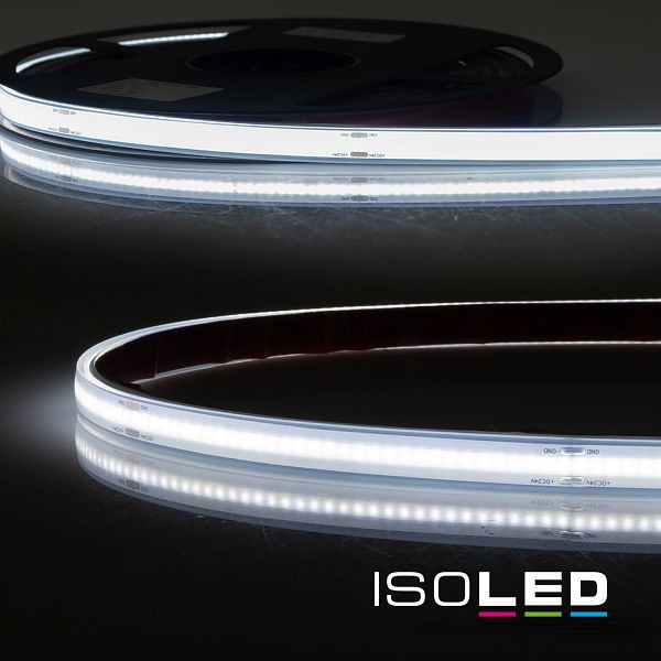 ISOLED LED AQUA COB965 Linear Flexband, 24V DC, 8W, IP68, 6500K, 5m Rolle, 480 LED/m, 115781