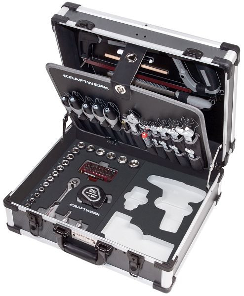 Kraftwerk BASIC LINE Werkzeugkoffer B147, 3/8" ohne Bohrschrauber mit Bosch Einlage, 97tlg, 202.147.400