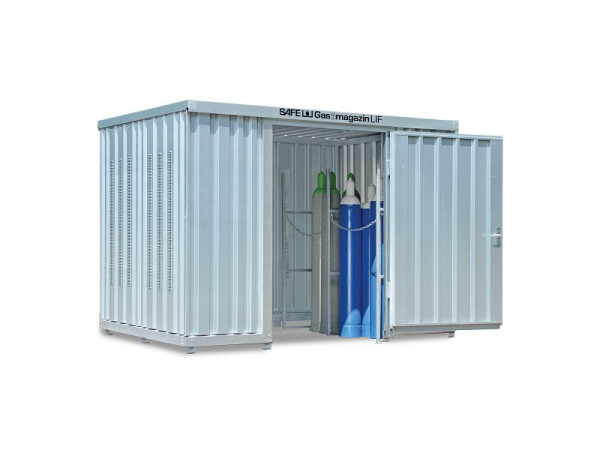 SÄBU SAFE Gasmagazin 348 LIF, verzinkt, montiert, ohne Boden, 3.050 x 2.170 x 2.250 mm, F11756-F911