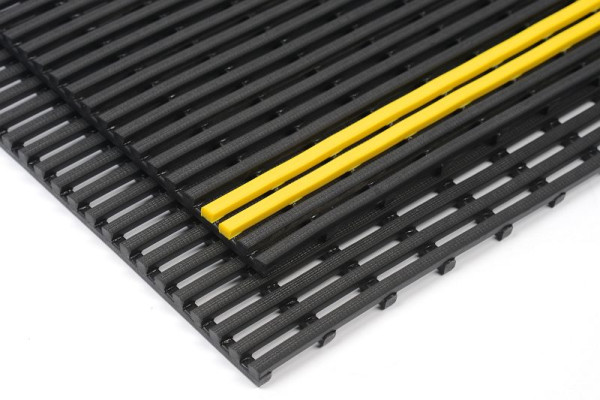 EHA Industriematte, schwarz/gelb, 10m-Standardrolle, Breite 80 cm, 90033