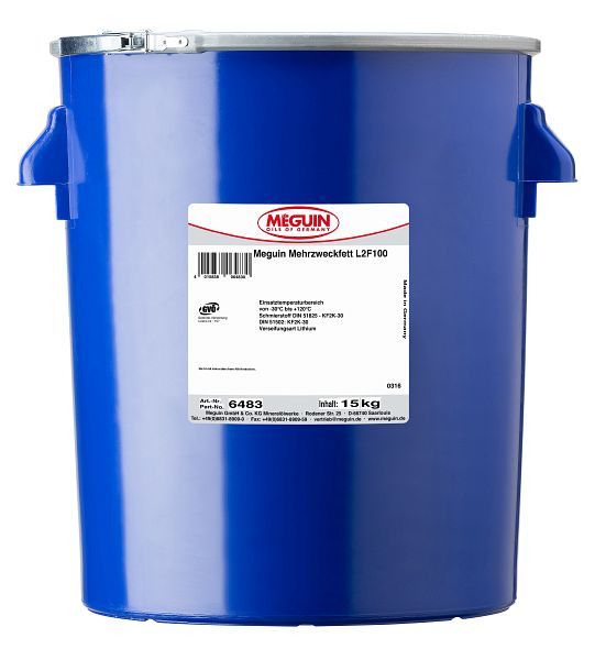 Meguin Mehrzweckfett L2F100, Eimer Kunststoff, VE: 15 kg, 6483