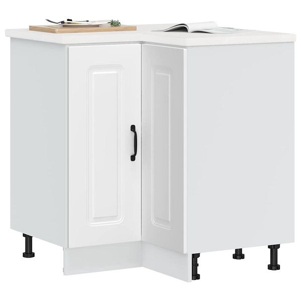 vidaXL Küchen-Eckunterschrank Kalmar Weiß Holzwerkstoff, 853507