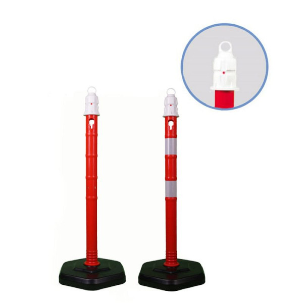 Stein HGS Kettenpfosten "Jumbo" aus Polypropylen 1m, Ø63mm, ca. 4,5kg, rot ohne reflektierenden Streifen, 12919