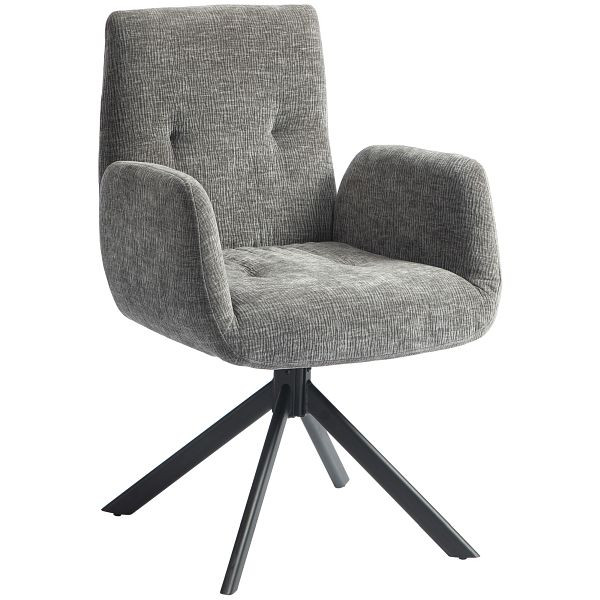 HOMCOM Polstersessel, Akzentsessel, modernes Design, drehbar, bis 120 kg, Dunkelgrau, 83B-177V00CG