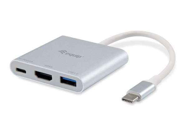 Equip USB Type C to HDMI Female/USB Adapter Female/PD, 133461