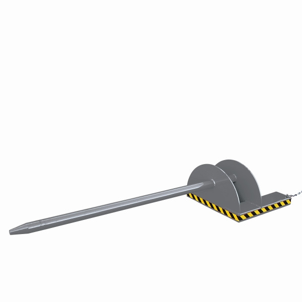 Eichinger Industrie Tragdorn Aufnahme über Gabelzinken, 1500 kg, 3800 mm, Dorn Durchmesser 85 mm, anthrazitgrau, 20870400000096