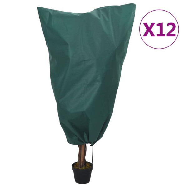 vidaXL Wintervlies mit Kordelzug, VE: 12 Stück, 70 g/m² 0,8x1,2 m, 3203567