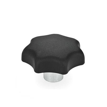 Ganter Sterngriffe, Thermoplast, mit vorstehender Stahlbuchse (GN 6336.2-32-M6-E), VE: 100 Stück, 6336.2-32-M6-E