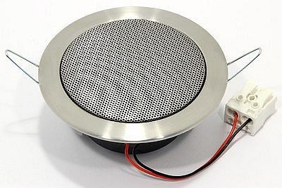 Visaton Deckenlautsprecher aus Edelstahl in gebürsteter Optik DL 8 ES - 8 Ohm, 50180