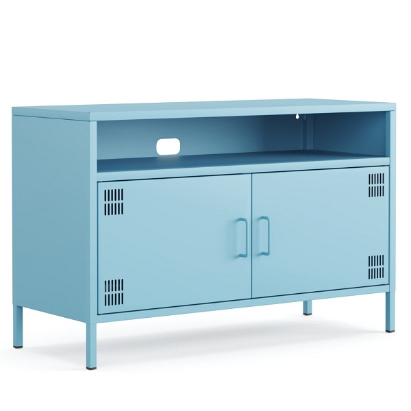 Mades Metall Möbel Pera4, TV-Schrank 4 Regale - 100,5 x 40 x 64,5 cm Blau, 152.68.10.103.03
