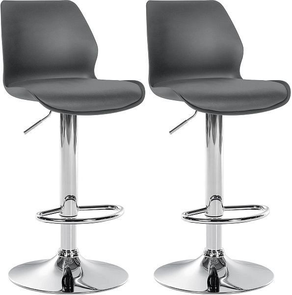 CLP Barhocker Gilbert Kunststoff, grau, VE: 2 Stück, 324441