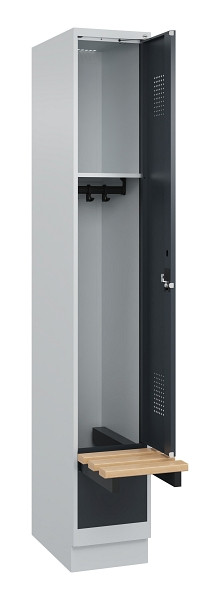 C+P Spind Evolo PLUS, 1 Abteile, 1950x300x815mm, 7035/7016, Zylinderschloss, 049040-10 S10039