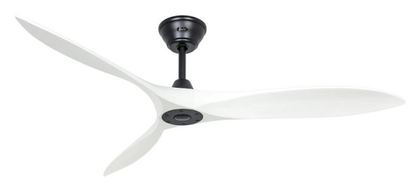 CasaFan Deckenventilator Eco Airscrew 152 Lack matt schwarz-Massivholz Lack matt weiß, 315246
