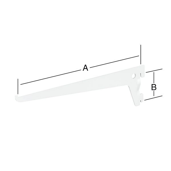 Vormann Einloch-Träger 500 x 50 weiß, VE: 20 Stück, 062502500W