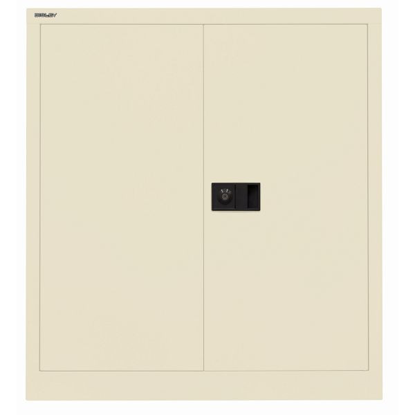 Bisley Flügeltürenschrank UNIVERSAL, 1 verzinkter Fachboden für 2 Ordnerhöhen, Breite 914 mm, 669 hellelfenbein, E402A01G669