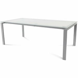 Rocada Schreibtisch Total, Maße 200x100x73 cm, Gestell grau Platte Glas satiniert, 2005MD05