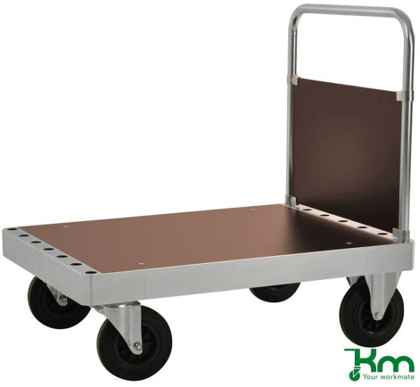 Kongamek Stirnwand-Plattformwagen, 2 Räder mit Bremsen, 1000 x 700 x 960 mm, Serie 100, KM132-2B