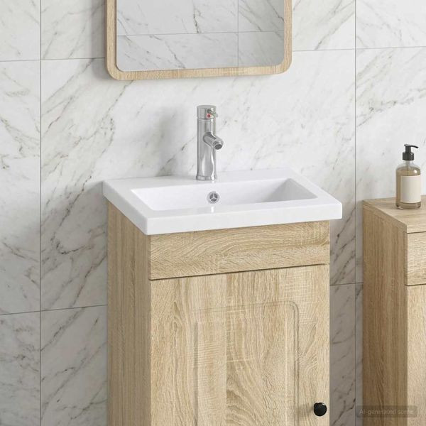 vidaXL Waschbecken fürs Badezimmer Chrom 42 x 40 x 16,5 cm Metall, 890228