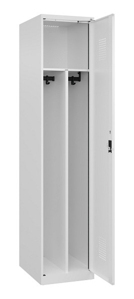 C+P Spind Evolo PLUS, 1 Abteil, 1850x400x500mm, 9016/9016, Verschluss Zylinderschloss, 049000-12F S10047