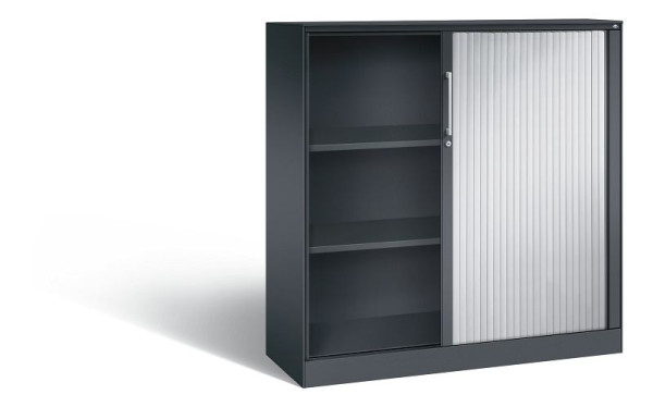 C+P Rollladenschrank Asisto, H1310xB1200xT435mm, Farbe: Schwarzgrau / Weißaluminium, Bügelgriff, 3 OH, 143031-000 S10087