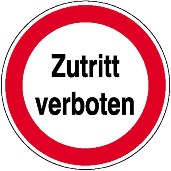 Stein HGS Hinweisschild zur Betriebskennzeichnung, Zutritt verboten, 200 mm / Folie, 21.1167