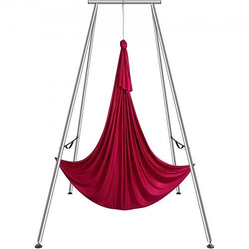 VEVOR Aerial Yoga Hängematte mit Yogarahmen 6 x 2,6 m, Rot, KJDC6MDC293M13PCAV0